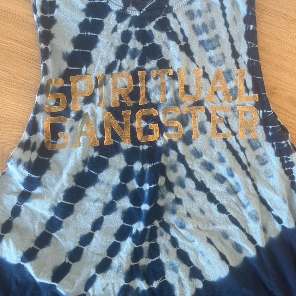 Spiritual Gangster Varsity Tie Dye Tank Size M - Picture 4 of 8